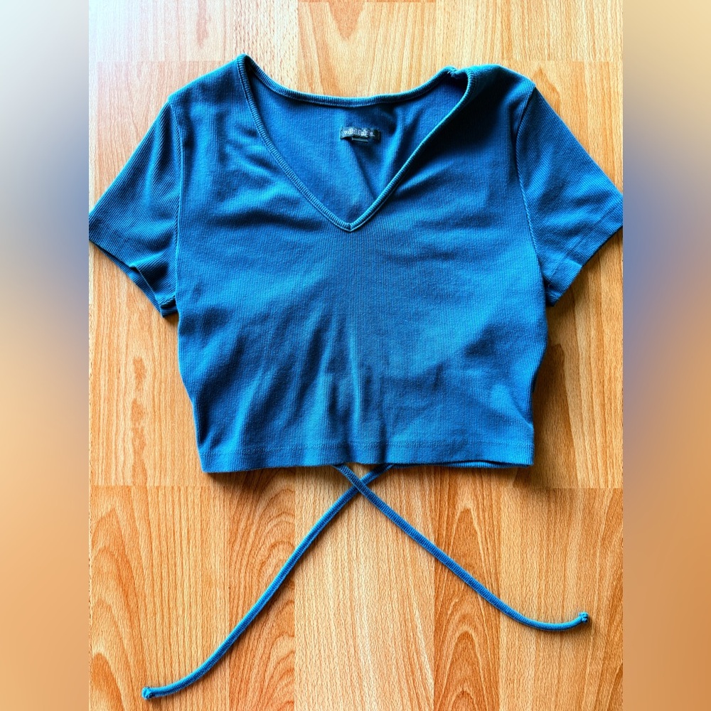 Blue Crop with Backtie